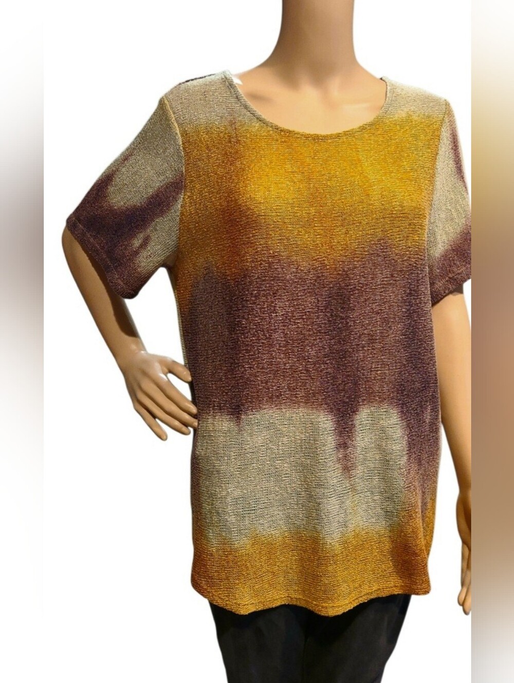 Yee Knit Ombre Stripe Short Sleeve Shirt